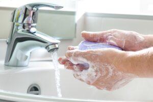 washing hands